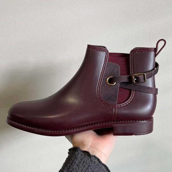 SOLD Burgundy Rain Boots by Henry Ferrera - Picture 13 of 16